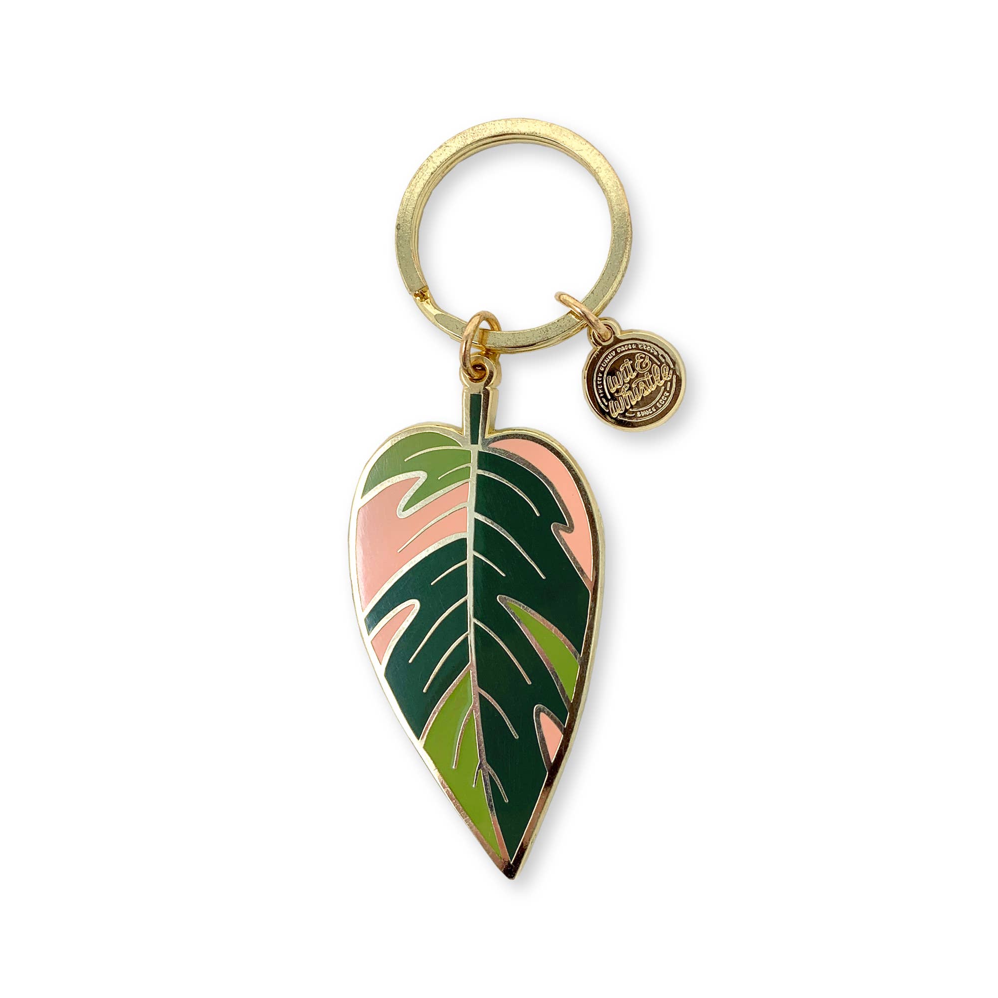 philodendron pink princess houseplant keychain wit & whistle fig and freya