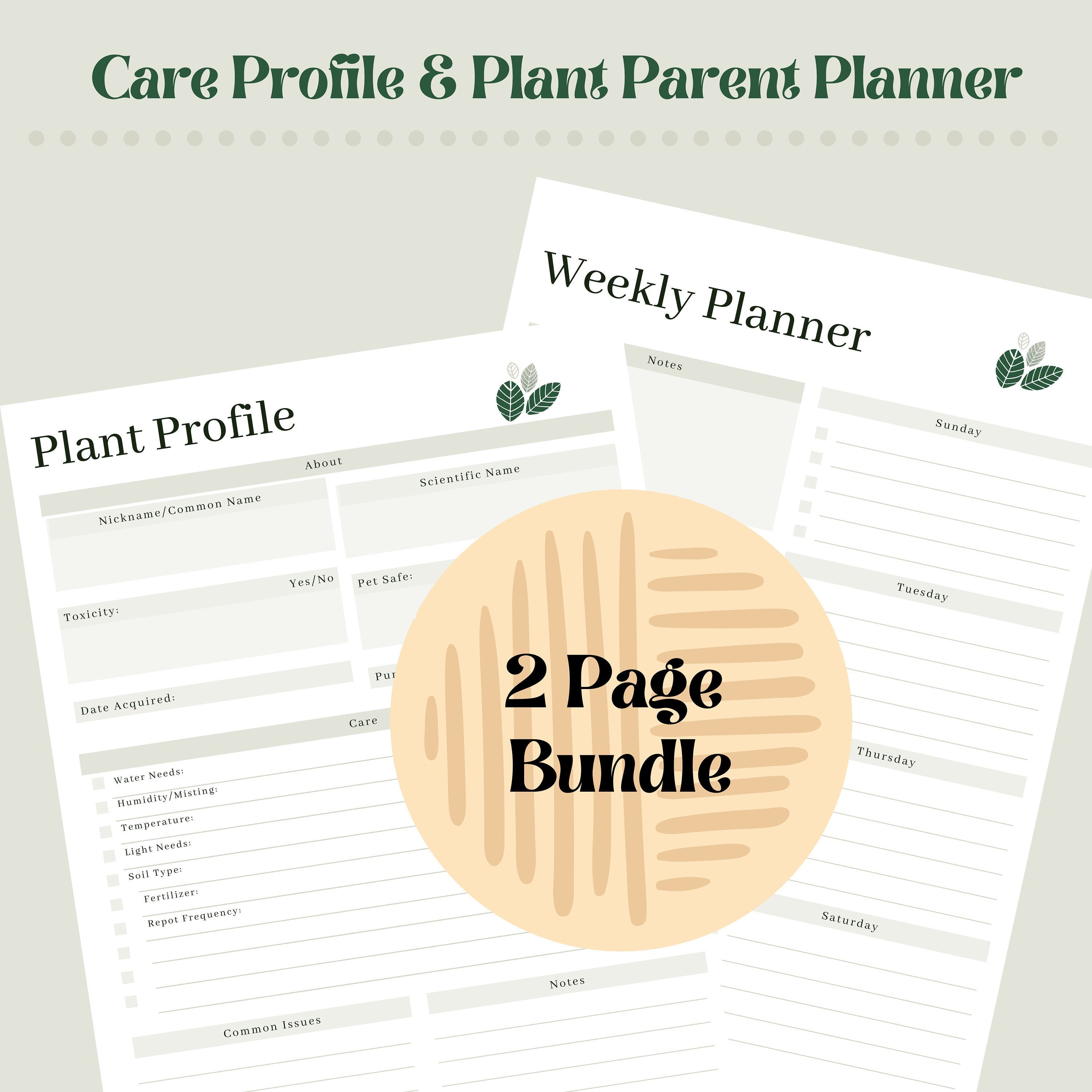 Plant Care Guides Digital Download | A4 | A5 | US Letter